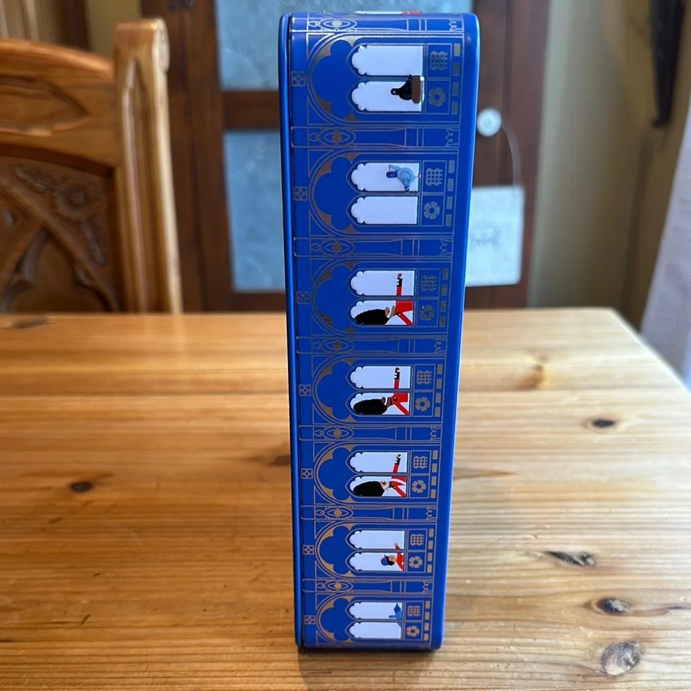 Marks and Spencer Blue and White Tin Clock